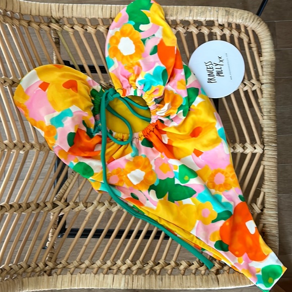 Princess Polly Other - Floral Yellow One Piece Swimsuit